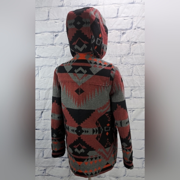 NEW Gap Women's Short Duffle Coat Toggle Southwestern Native Wool Small - Picture 4 of 13